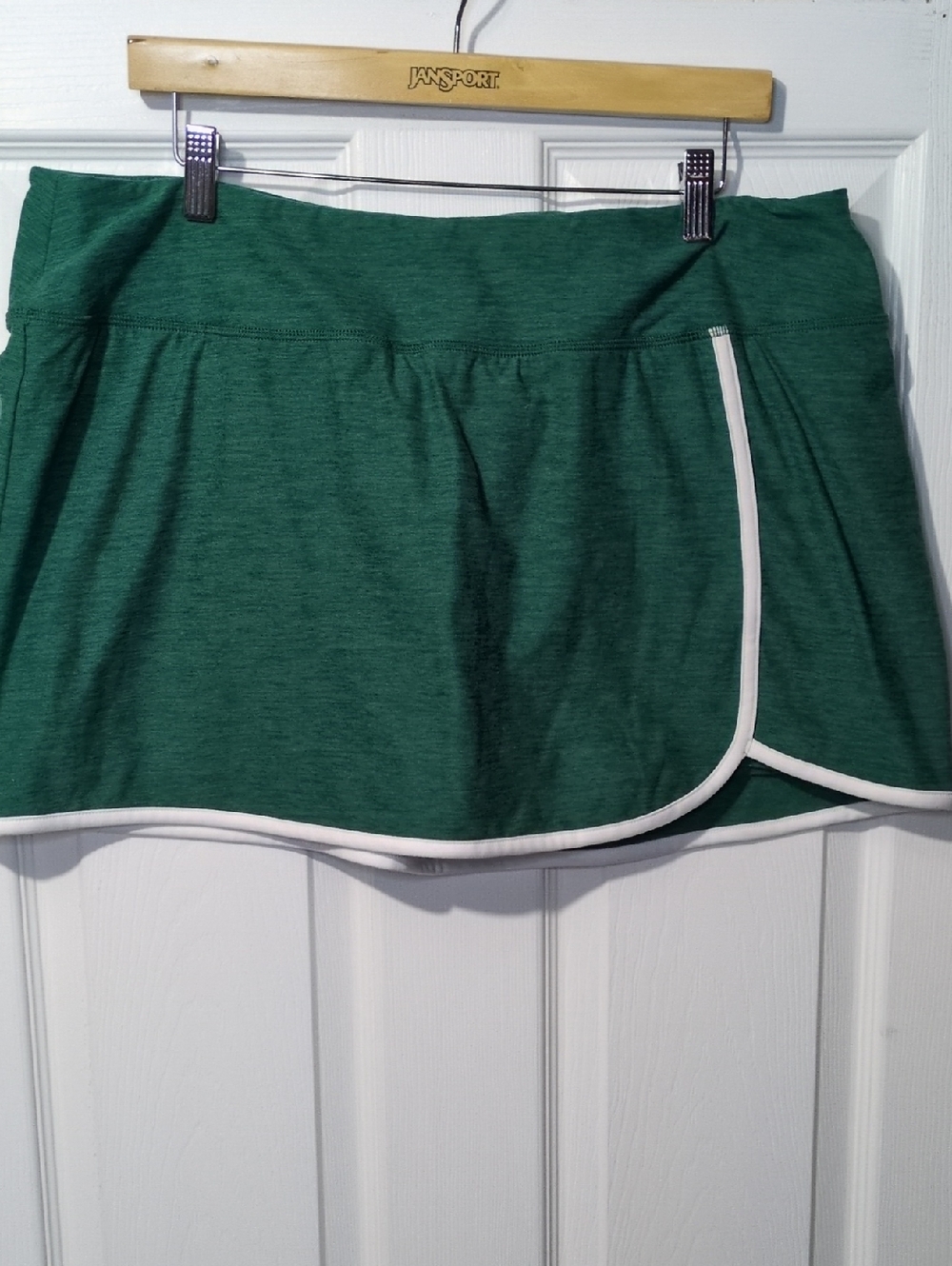 Green Tennis Athletic Skort White Trim DriWorks Cheer Retro Y2K Track Sport